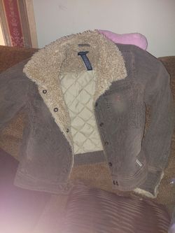 Brown lined Americaneagle velvet jacket