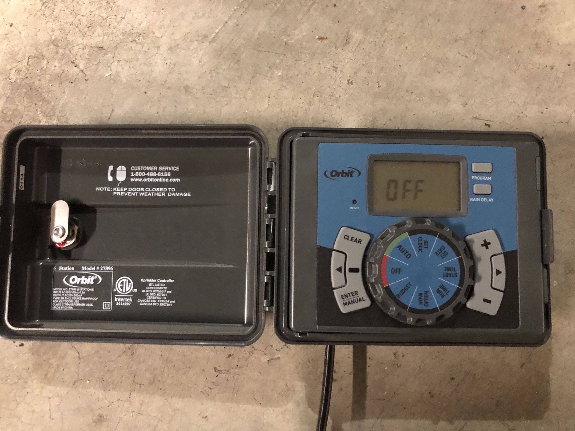 Orbit 6 Station Sprinkler Controller