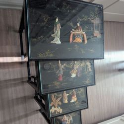 Vintage Asian Inspired Nesting Tables
