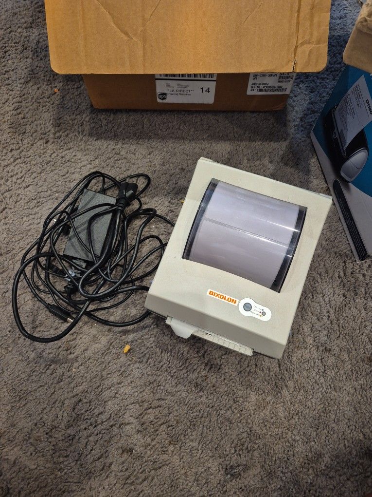 Bixolon SRP-770III Thermal Label Printer Dispenser USB Parallel Bundle with AC Adapter