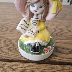 Vintage Hand-Painted Ceramic Figurine "Little Girl" by Miyoko Delaney – 1981

