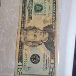 $20 Dólares Con El Número 2 Consejutivos