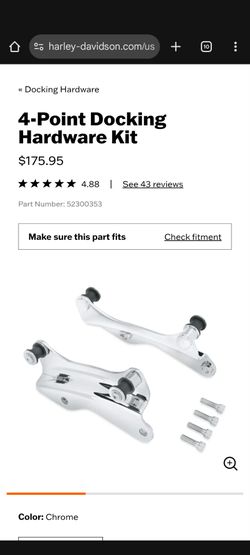Harley Davidson Touring Backrest Docking Kit