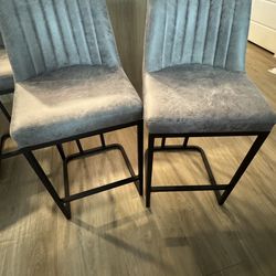 4 Grey Bar Stools