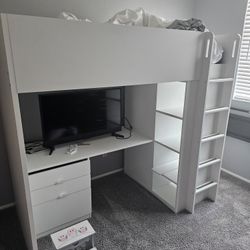 Loft Bed With Desk And Closet 250 (OBO)