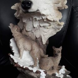 Wolf Statues.