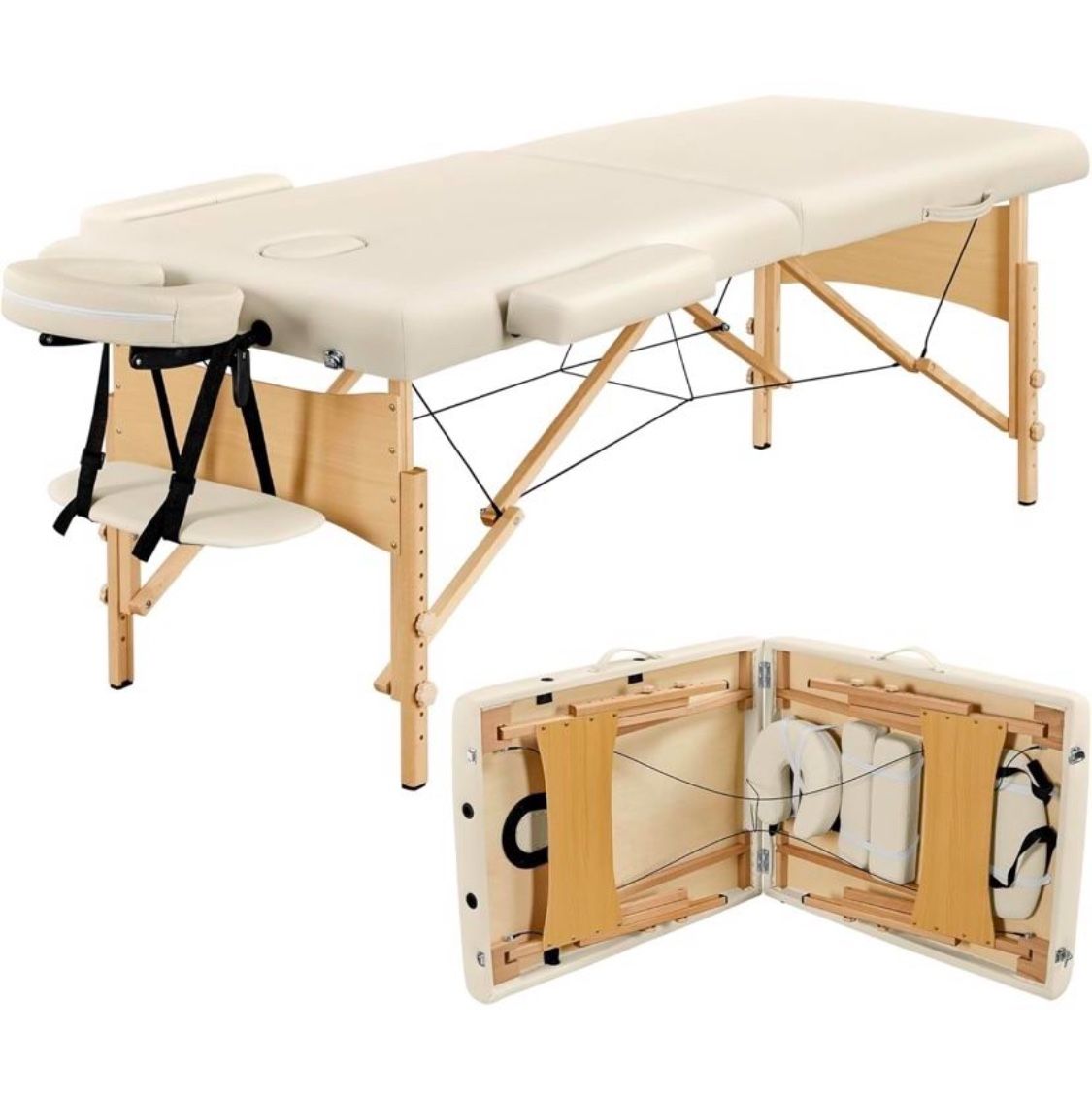 Cream Massage Table 28 Inch 611624