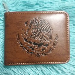 Wallet Mexican flag design with zipper