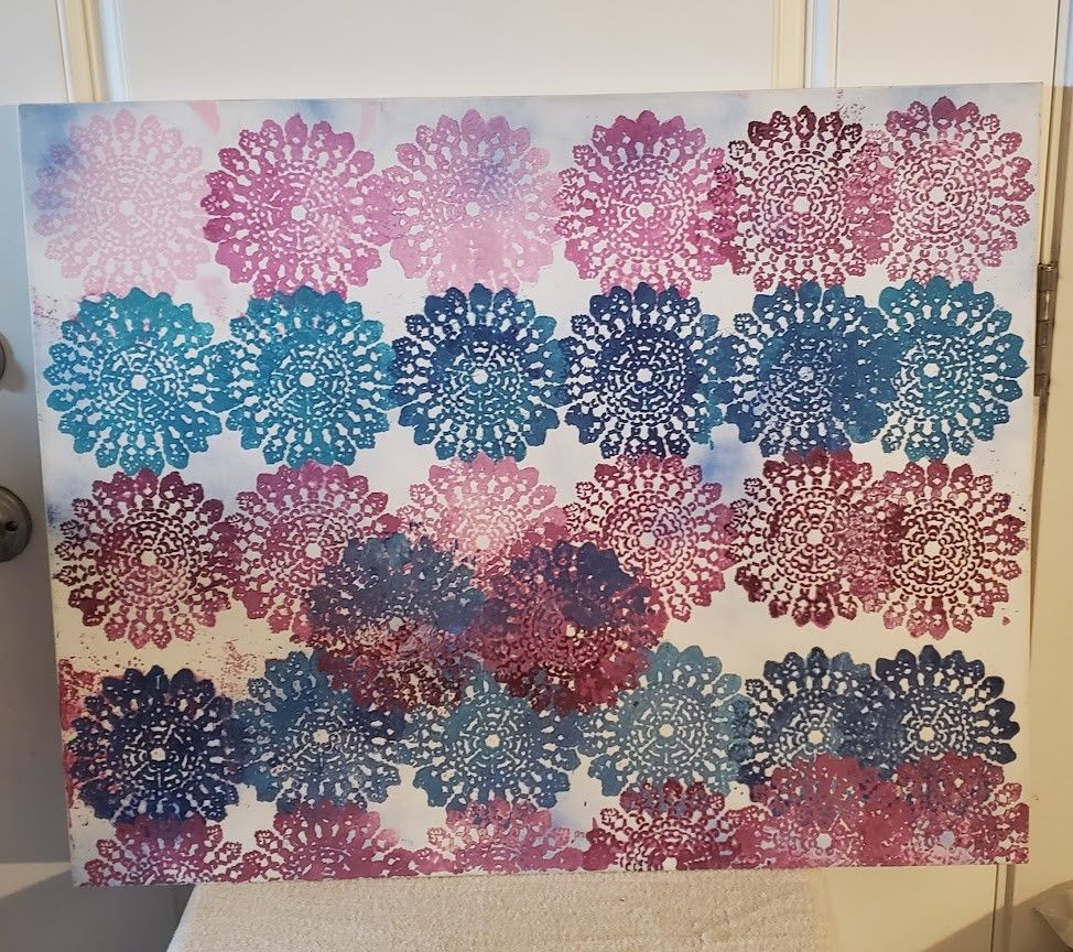 Doilies Pattern Canvas Painting