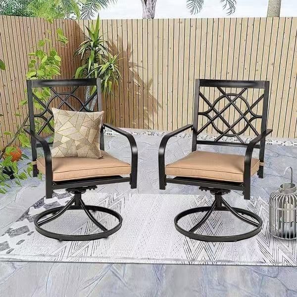 Chairs with Removable Padded Cushions Set of 2