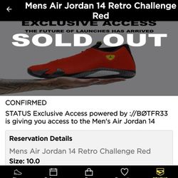 Jordan 14 Retro Ferrari (2025) Brand New DS 💯 Authentic Men's Size 10