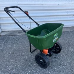 Turf Builder EdgeGuard DLX Push Broadcast Fertilizer Spreader Holds up to 15,000 sq.ft Retails $99.97