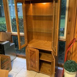 Wood Curio Cabinet