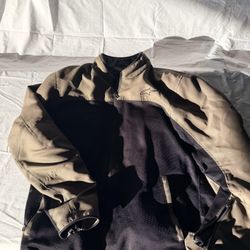 Alpinestars Motorcycle Riding Jacket Mens XL Black Tan Mesh Armored