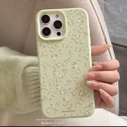 Iphone 16 Pro Max Flower Pattern Silicone Phone Case. Plus Shockproof Bumper Back Cover