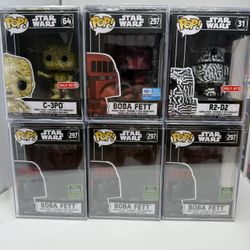 Star Wars Hard Case Sealed Funko Pop Bundle 