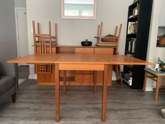 Adjustable Teak Dining Table