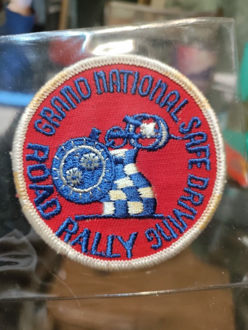 Vintage Grand National Safe Driving Road Rally Baja Score Off Road Racing Sew On Patch