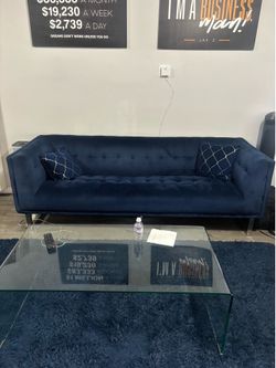 Navy Blue Luxury Vegas Sofa & Loveseats