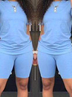 Light Blue Short Set
