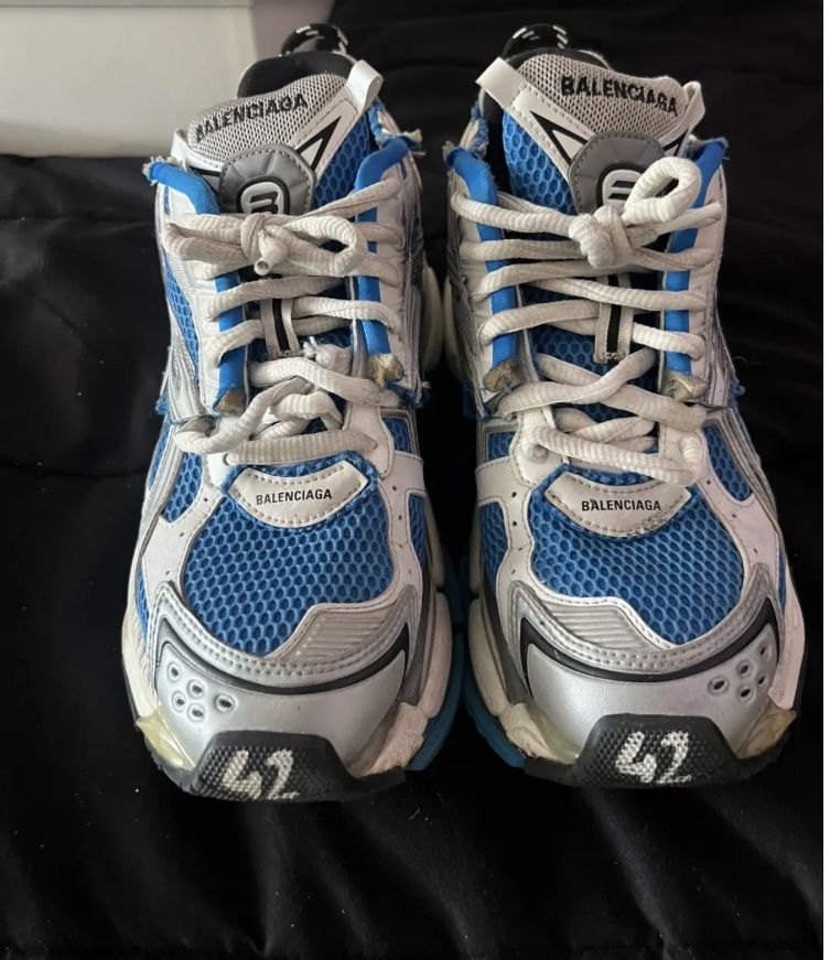 Balenciaga Runners White/Blue Mens