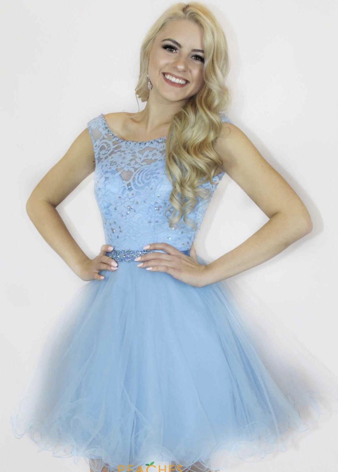 sachin and babi light blue dress Plus Size Homecoming Dresses