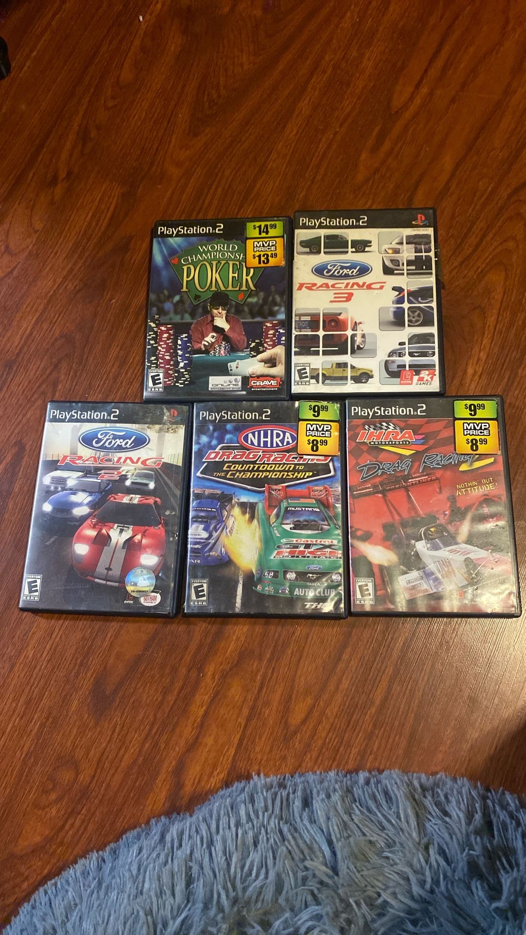 PS2 Ford Racing 2 & 3, NHRA, IHRA, World Championship Poker 