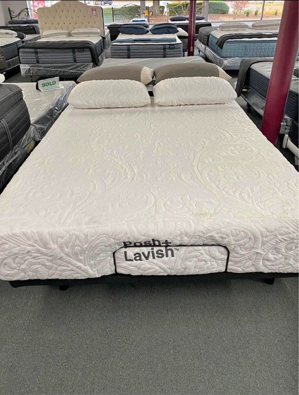 Queen/Full Xl Size- Posh + Lavish Mattress- Box Spring & Bed Frame Optional 