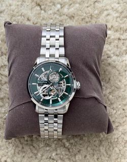 Bulova skeleton face watch