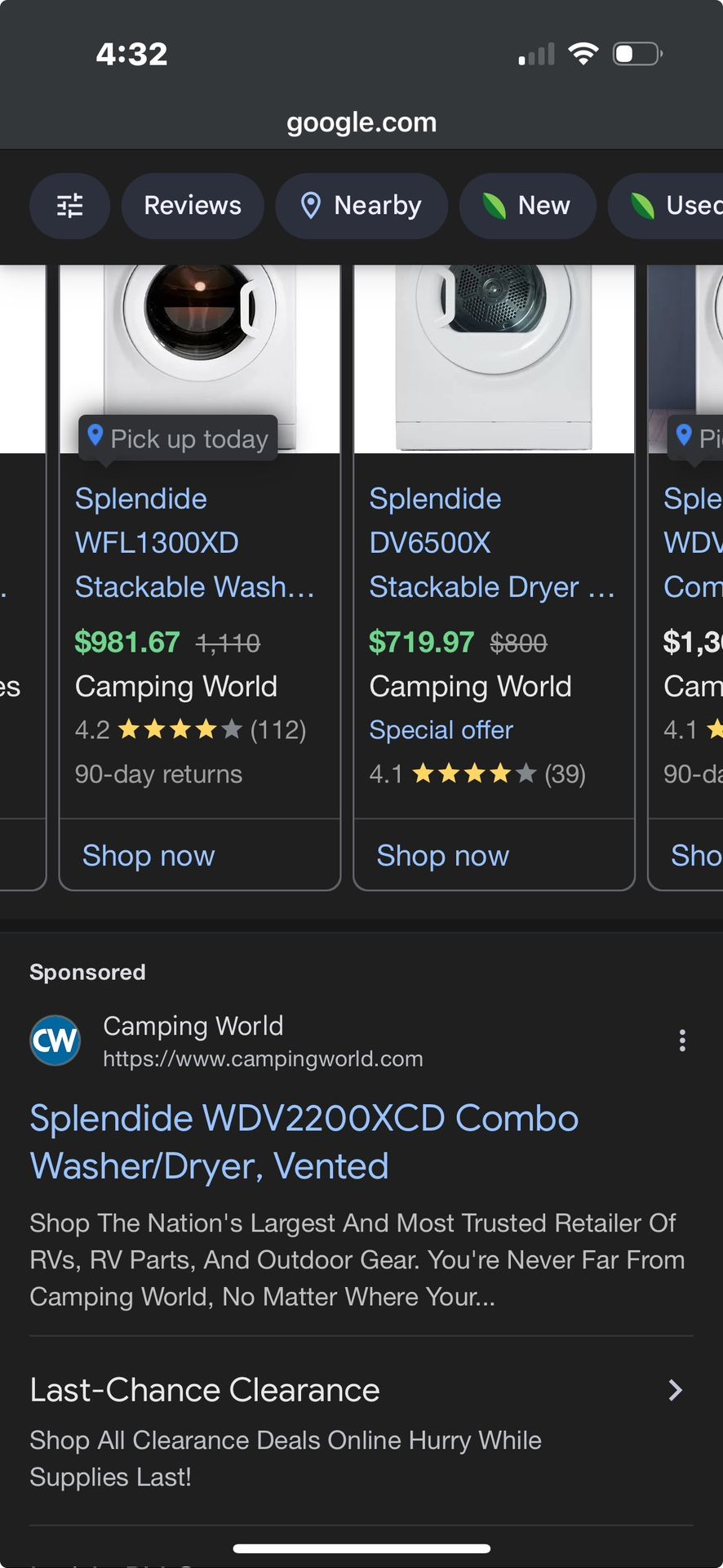 Brand New In Box Set Of Splendide Washer And Dryer