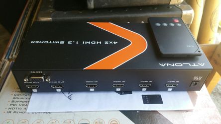 ATLONA AT-HDMI-V42 1.3 Switcher. NEW IN BOX.