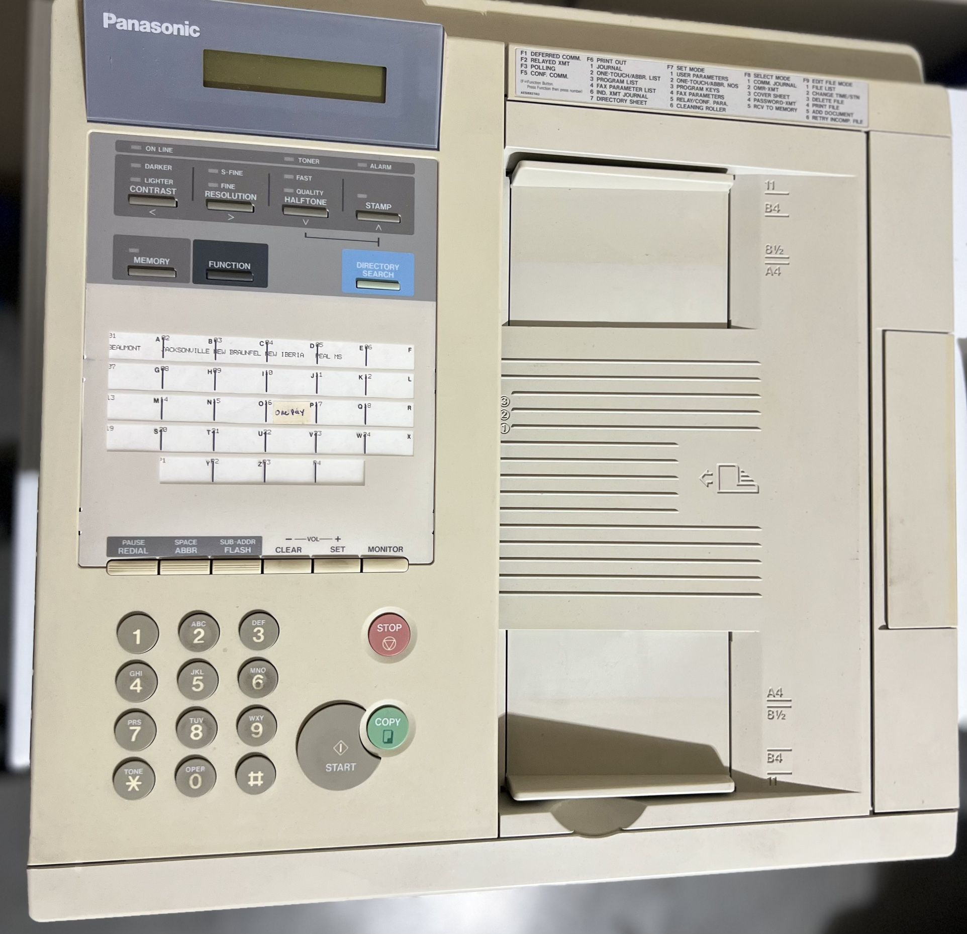Panasonic UF-560 Fax Machine