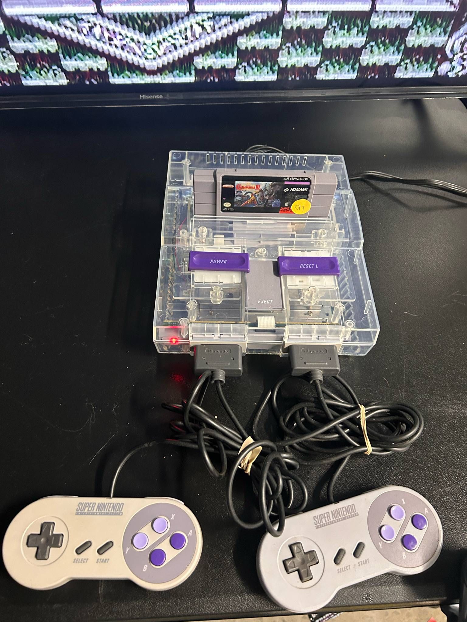 Super Nintendo With Clear Shell