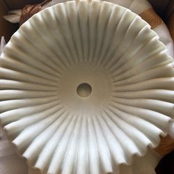 Solid Marble Fluted Vessel Sink – Designer Bathroom Vanity