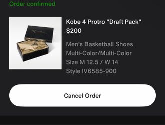 Kobe 4 Draft Day Pack Men’s size 12.5