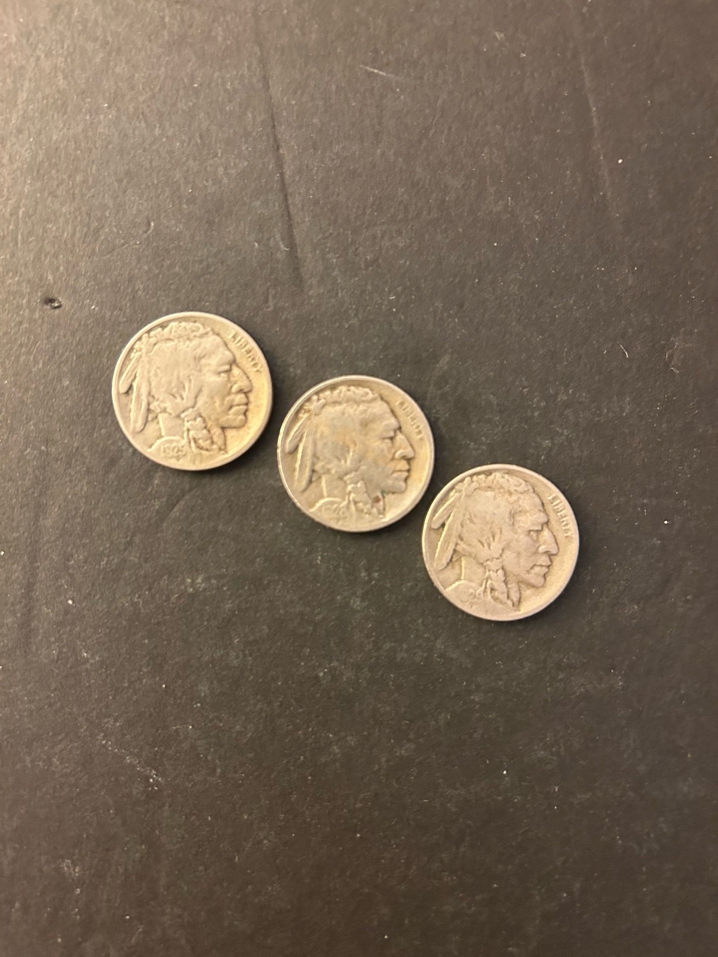 Coins – Buffalo Nickels – 1925S/1928S/1929S - Total 3 Coins