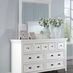 Brand New White Dresser With Mirror 