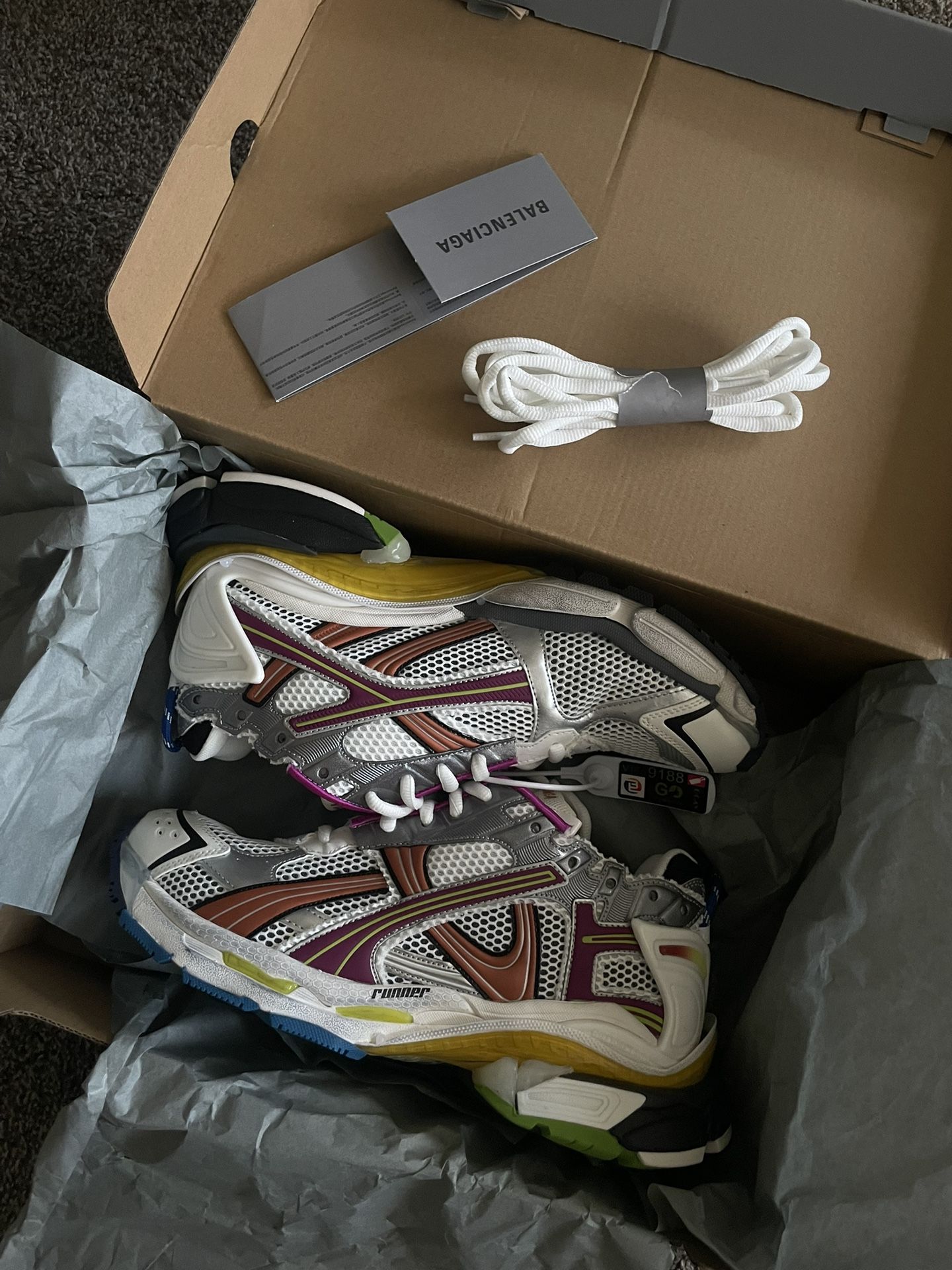 Balenciaga Runner Sneaker 'Grey Multi-Color' US Size 11 EU Size 44