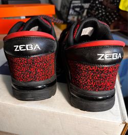 Zeba Hands Free Rechargeable Heated Shoes Black Red Onyx Knit Mens Size 10.5