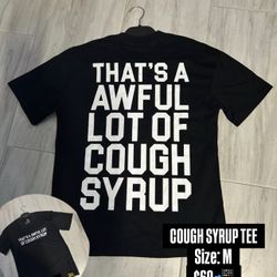 Cough Syrup Tee - Mens Size M - NEW never used
