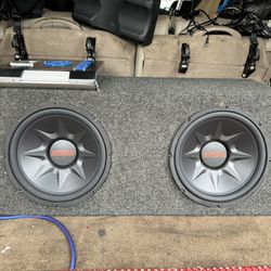 Must hear Amazing Bass 2 12"Earthquake Subs in box & 840w aamp 