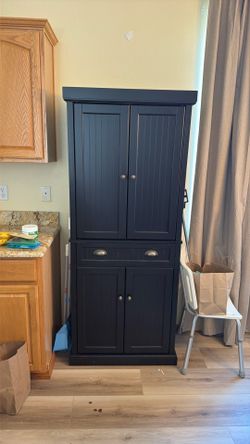 Black country style hutch. $75 OBO