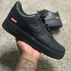 Black Air Force 1 SUPREME Sz 10 NO BOX 
