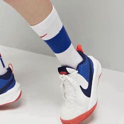 NIKE TEAM HUSTLE D10 GS 'WHITE GAME ROYAL' Size 6Y