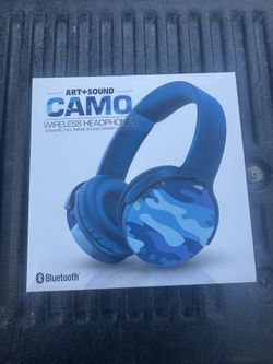 Art+sound Camo Wireless Headphone New $5 