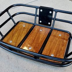 E-Bike Front Basket. Black Aluminum. Great Xmas Gift!