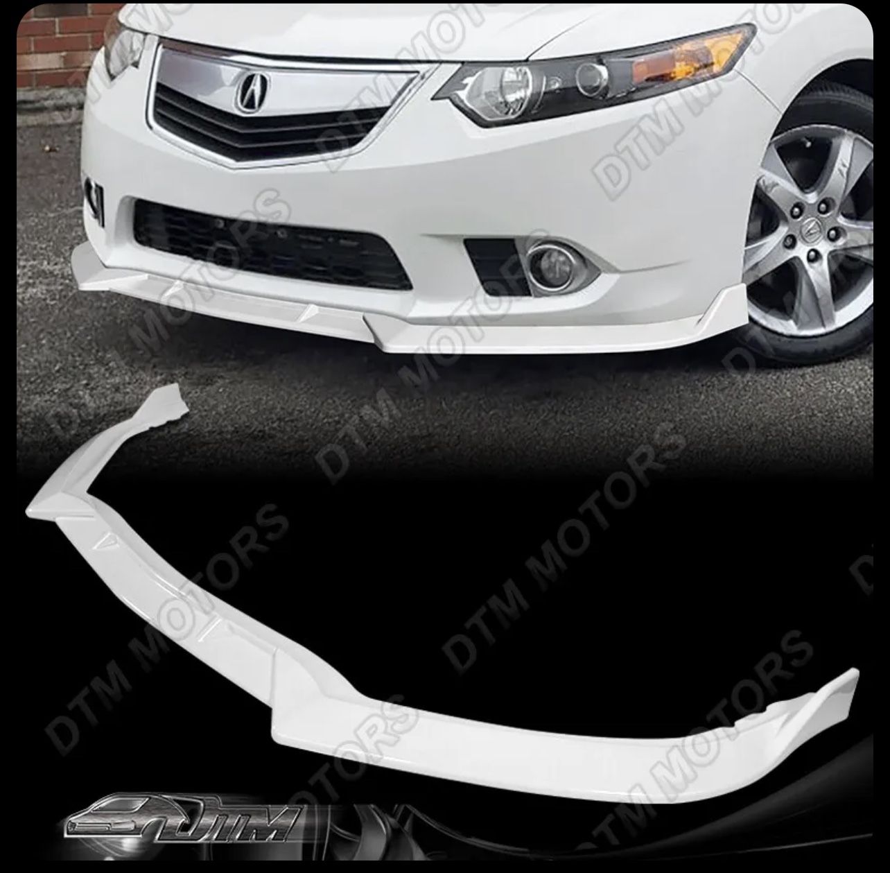 11-14 Acura TSX Painted White Front Bumper Lip Body Kit Spoiler Splitter