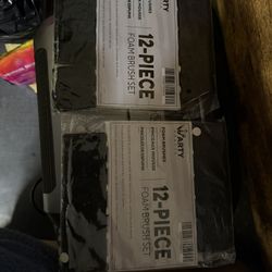 new 2 packs of 12 piece foam brush set $5 or all 11 packs for $25