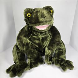 Folktails Folkmanis Jumbo XL Frog Plush 18" Puppet Collectible Stuffed Animal