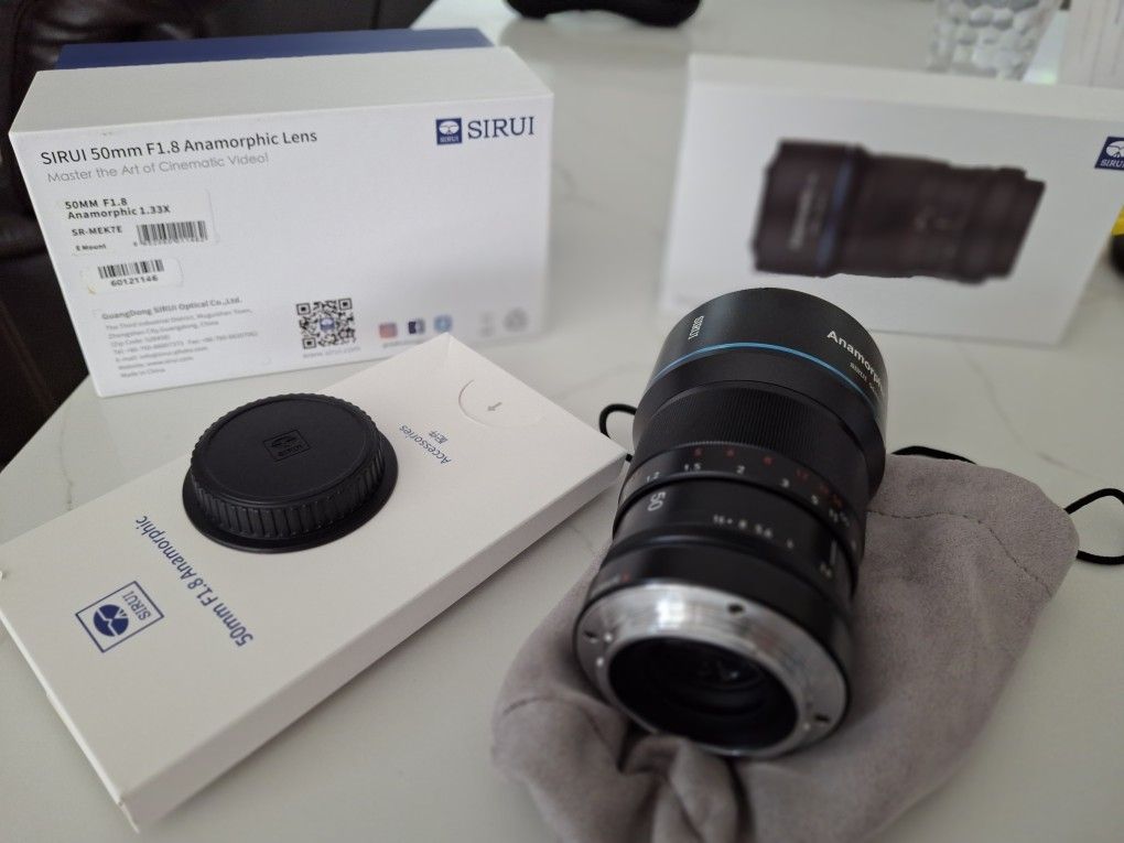 Sirui 50mm F1.8 Anamorphic Lens.. Used Like New